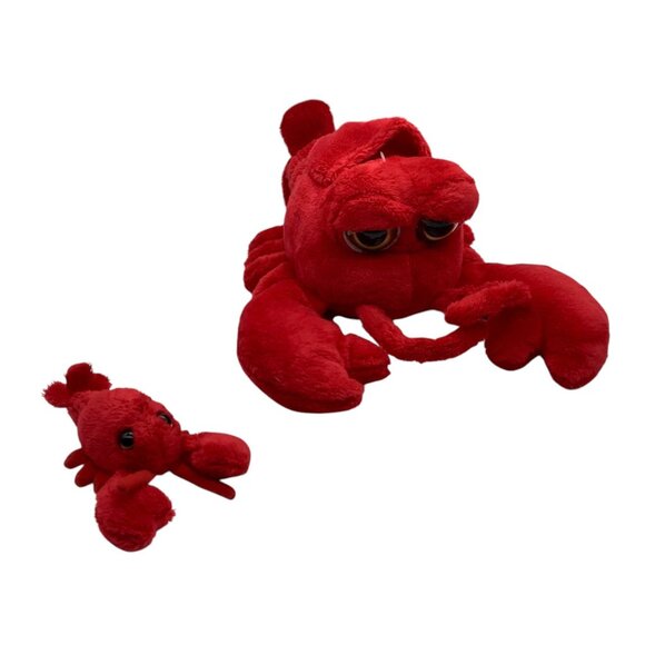 The Petting Zoo Red Lobster Plush Toy Set Mom & Baby Stuffed Animal 14" Long - Picture 3 of 10